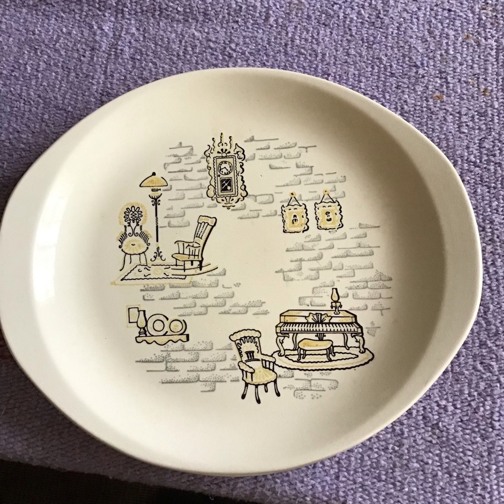 Vintage 1950’s Marcrest Gay Nineties Oval Stoneware Serving Platter